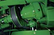 action reduces horsepower requirements, handles all crops, all conditions John Deere tri-stream feeding overcomes the problems often associated with conventional rotary designs.