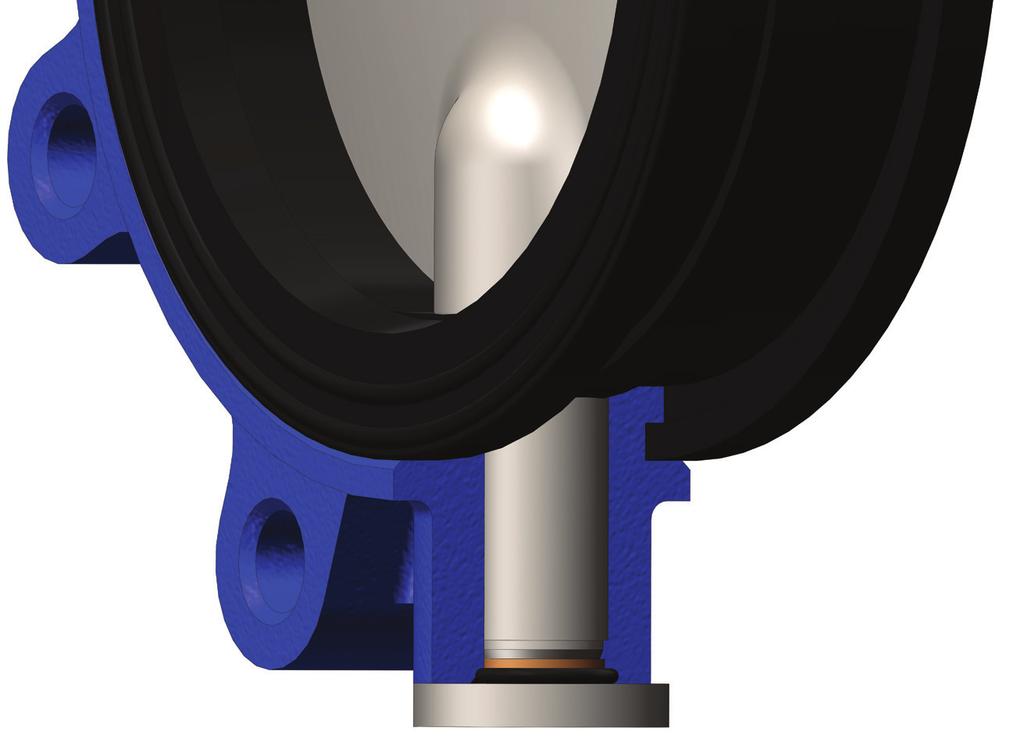 Our unique design also creates a secondary stem journal seal preventing leakage to atmosphere. A full length Nylatron bushing reduces stem journal friction and reduces torque.