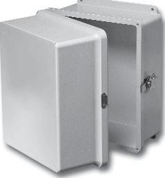 Fiberglass Enclosures 5E Quick Selection Guide CATALOG SERIES PRODUCT GROUP & SIZE MATERIALS NUMBER OF SIZES ENVIRONMENAL RATING Wall Mount Series R & 4X Series 16" x 10" to 48" x 6" NEMA R or 4X