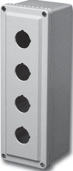5E Fiberglass Enclosures Pushbutton Series 5E Eaton's Crouse-Hinds Pushbutton Series offers a solution for applications requiring an enclosure with multiple pre-drilled openings for pushbuttons