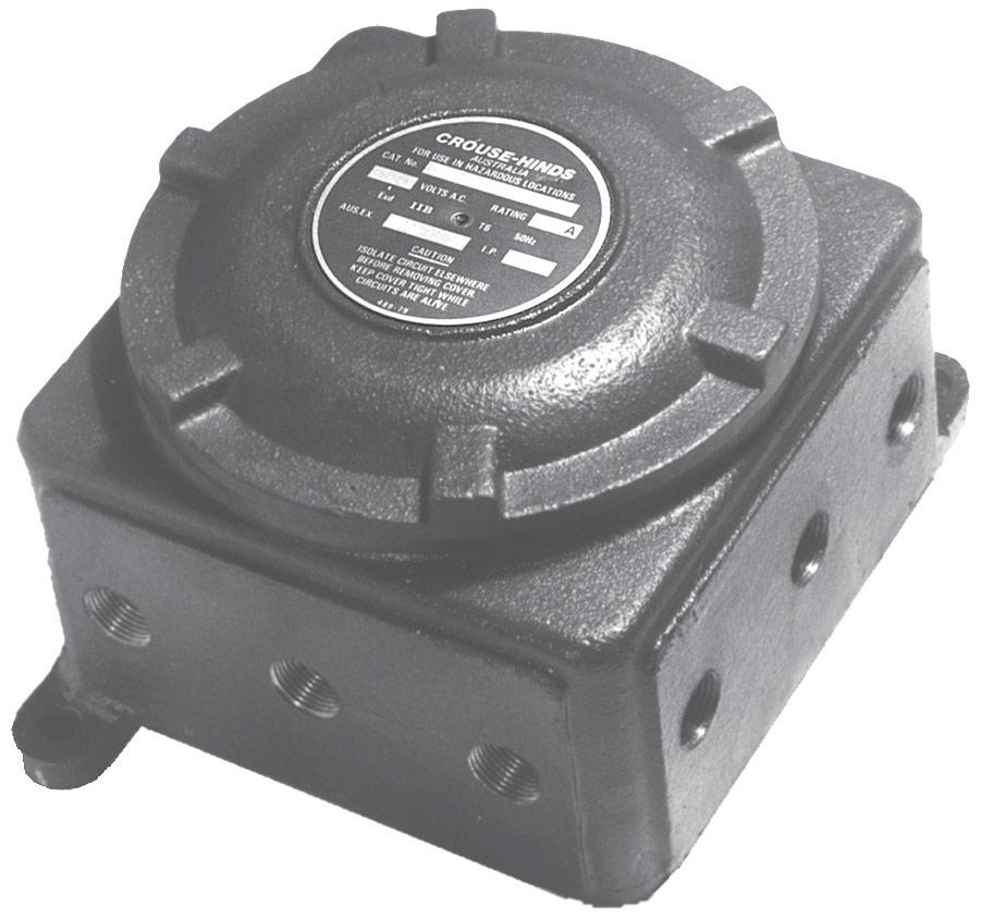 GUBA Exd Junction Boxes Zone 1, 2, 21, 22 1E Applications: GUBA series junction boxes are used in threaded rigid conduit and cable systems in hazardous areas: To function as a splice box, pull box,