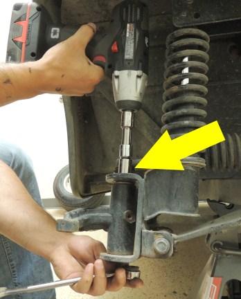 end. Use a tie-rod end fork to dislodge and