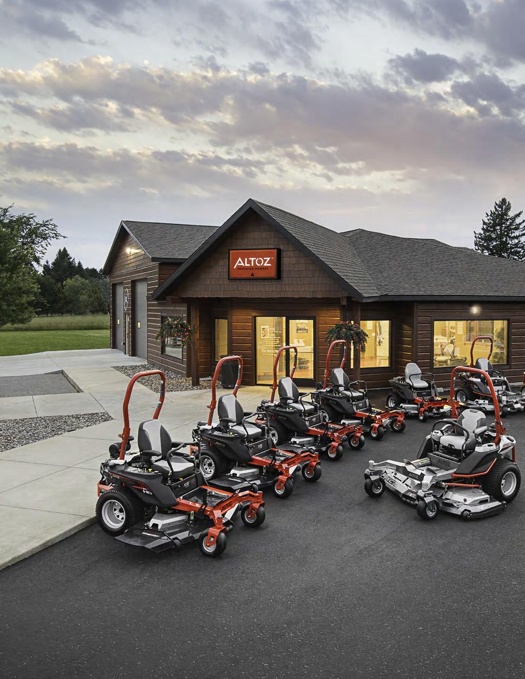 YOUR SEARCH ENDS HERE Looking for power, precision and the best-looking lawn on the block? Look no further. Your local Altoz dealer has a machine with your name on it and ours.