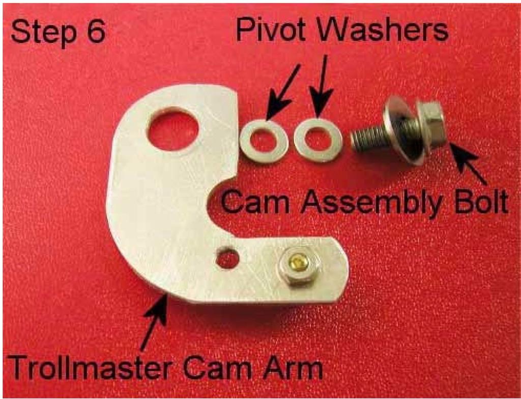 The cam plate pivots on the