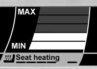 z Operation Seat heating can be activated only when the engine is running. Call up theseatheating menu.