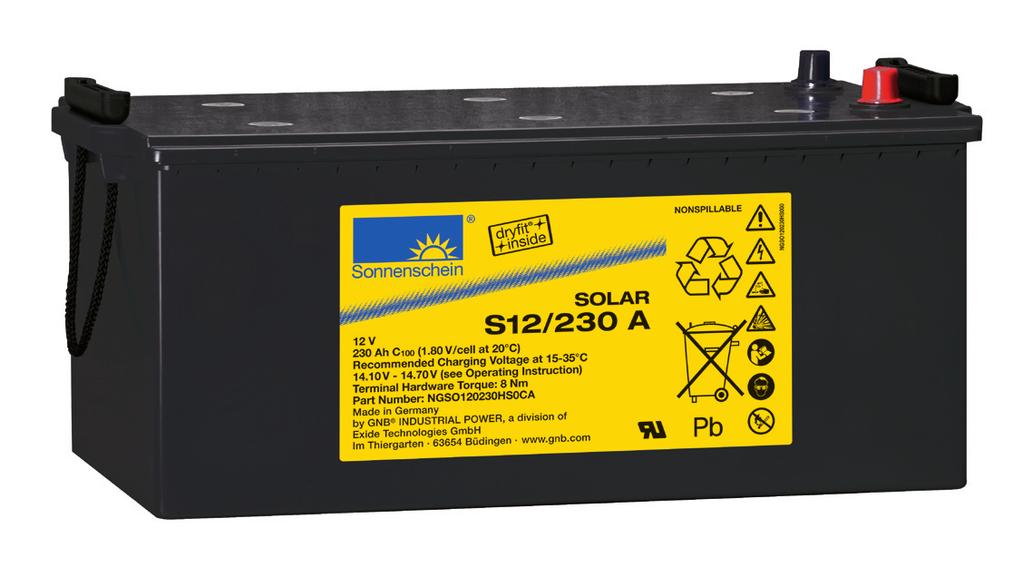 The advantages of the maintenance free VRLAbatteries are enhanced by the worldwide excellent reputation and technical image of the dryfit technology.