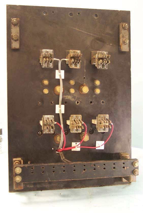 Figure 33. Overview: PT and HV Wires Connected to the Breaker. For Kits Supplied with a PT Module Only. A. Remove one (1) of the cap screws, left loose in Step 4-H, from each bottom Finger Cluster. B. The PT Wires are marked for connection to Phases 1, 2, and 3 with corresponding numbers.