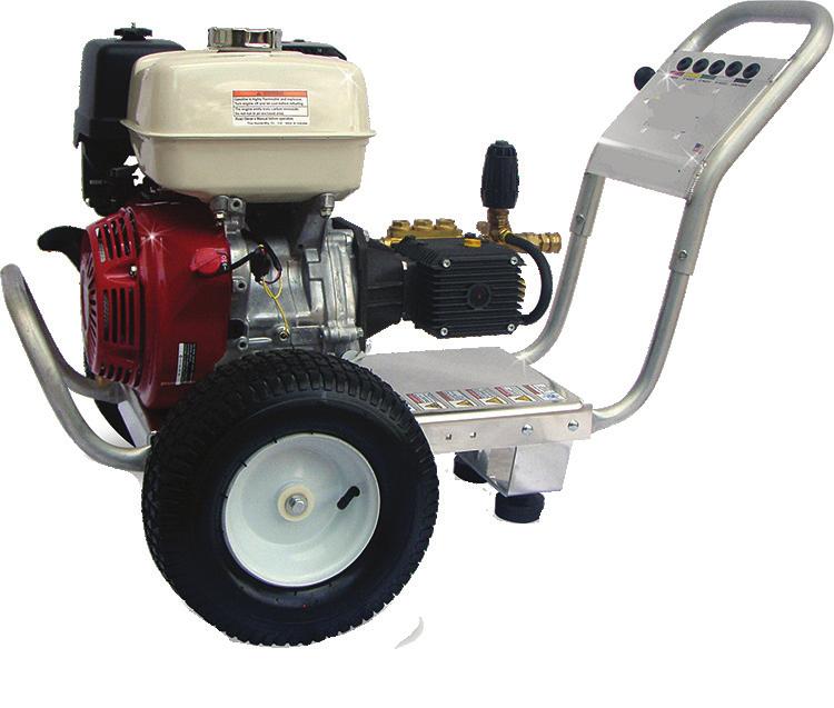 PRESSURE WASHERS Professional Direct Drive Features: F4 Aircraft grade aluminum frame 10"