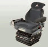 seat is equipped with heating, a rotary adapter, low frequency suspension, pneumatic lumbar support and