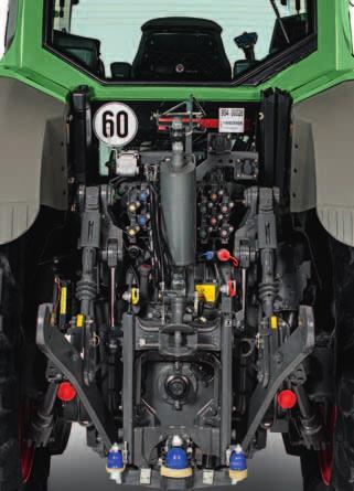 The engine speed can be increased via the rear PTO automatic and the desired PTO speed can be targeted.