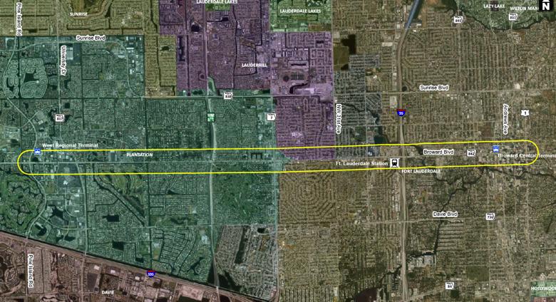 BACKGROUND AND PURPOSE OF THIS STUDY Broward Boulevard is one of the critical east/west connections between downtown Fort Lauderdale and the communities of Plantation, Lauderhill, and Fort Lauderdale.