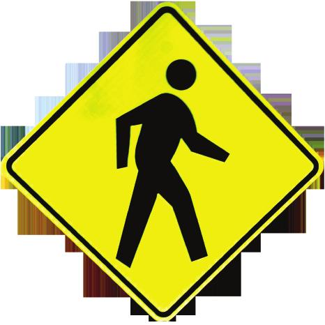 Options Sold Seperately Pedestrian Crosswalk Sign (W11-2) School Crosswalk Sign (S1-1) 30