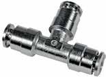 Tee, Push-In Type 6 Tee Piece Push-In Type With Reinforced Collar for High Pressure Hose Stud STUD Ø (MM) 02-226-14097-4 Tee,