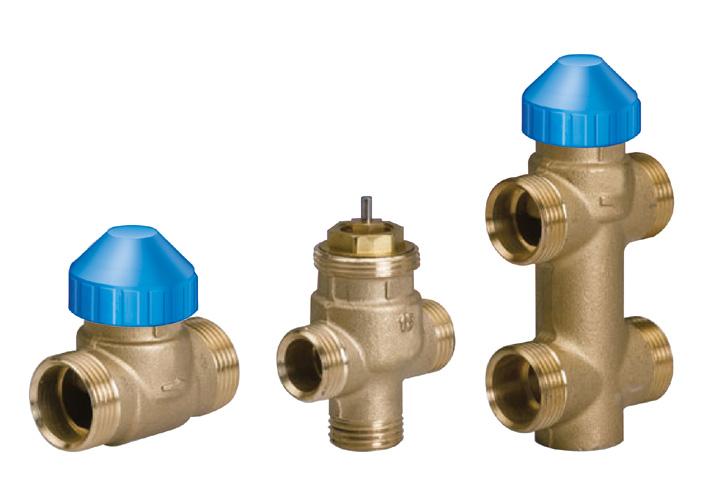 The valves are available in 2-way PDTC (Normally Open), 3-way mixing and 3-way mixing with built-in bypass configurations.