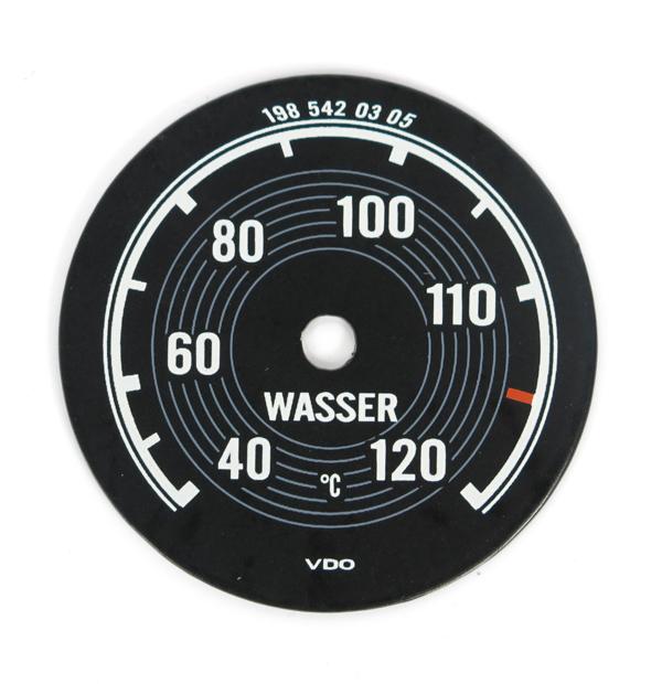 Part #: MB-190-447 Water temperature gauge dial background for Mercedes 190 SL and 300 SL models. Made in... 300 SL Vacuum Adjustable.