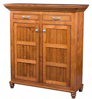 2013 FEATURES 1 solid tops Stained glass is soldered Applied moulding on doors & drawers Beaded panel doors Turned feet Door Hardware: AM 4487-WID Drawer Hardware: AM 4482-WID Harvest-2 with
