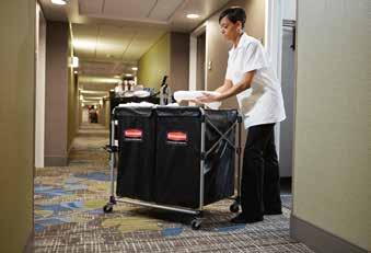 COMFORT GRIP CART HANDLE Improved design makes the cart more manoeuvrable and comfortable. BROOM STORAGE Both handles include rubber Tool Grips that hold handles.