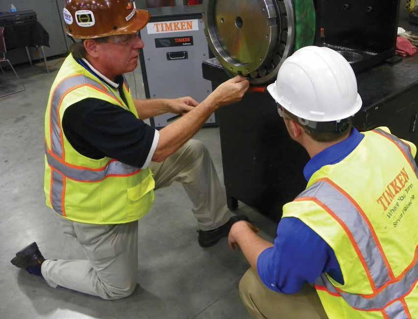 TRAINING & SERVICE ENGINEERING Timken engineers eagerly share what they know with customers. When they do, mine operators and maintenance crews discover new ways to get more from their equipment.