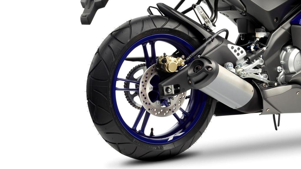 Large diameter disc brakes Yamaha is committed to using high-specification components like the large diameter 292mm front disc brake units on the