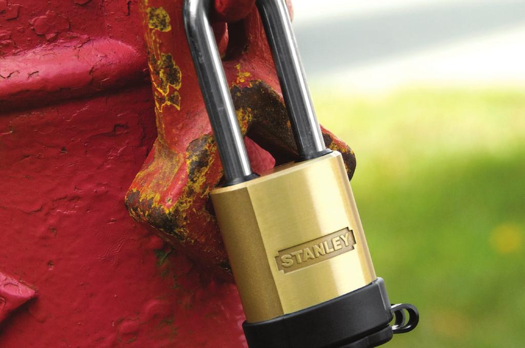 ALL WEATHER SOLID BRASS SECURITY LOCKS Solid brass body Non-shrouded 50mm Stainless steel 1-1/2 & 2-1/2 3/8 (9.