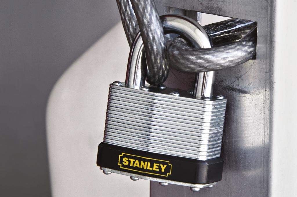 LAMINATED PADLOCKS Steel / Zinc Laminated with body bumper 30mm - 50mm 30mm - 50mm 2 keyed alike solid brass nickel plated M1 Cylinder Pin & tumbler These general use padlocks are ideal for