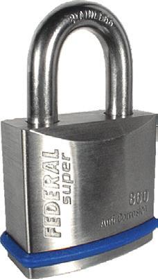 Protected Shackle The 730EUX & 740EUX with a 6 pin anti-drill cylinder are Sold Secure Approved.