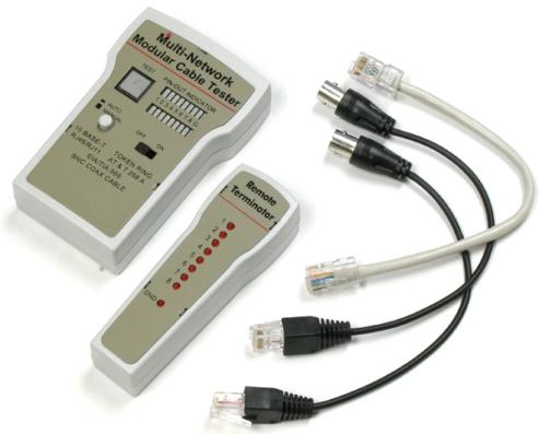 Testers Cable Testers and Tone Probes Tester for Twisted Pair, Coaxial Cable, Telephone The device for testing of twisted pair, telephone, USB and coaxial cable It is used to test