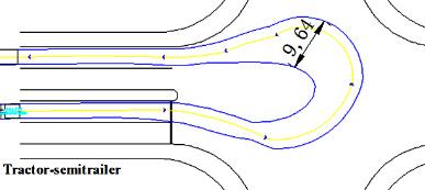 train turns left on second class highway intersection simulation is