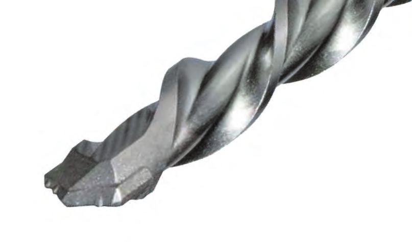 drilling -Plus 2-cutter drill bits with double spiral satisfy to the highest q uality standards and are designed for the professional end user.