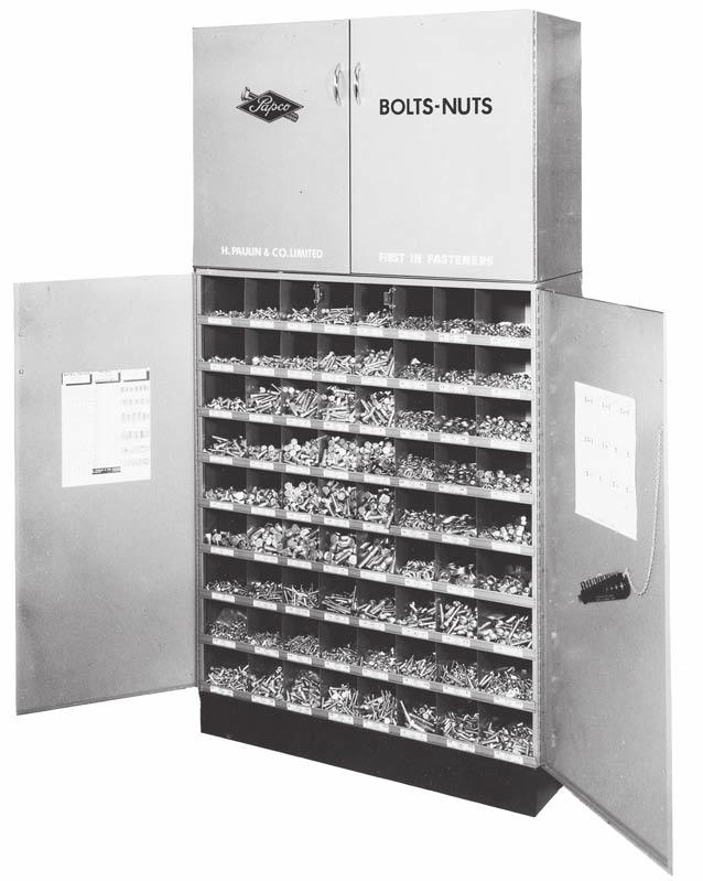 BOLT BINS COFFRE POUR BOULONS Store your Cap Screws, Nuts and other fasteners in these modern, all-steel `Papco Bolt Bins.