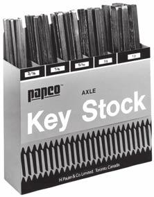 313 AXLE SHAFT KEY STOCK BARRES DE CLEF `Papco `AXLE KEY STOCK IN 12 lengths enables the mechanic to make up any size axle key on short notice and with a minimum investment.