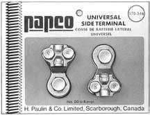 570 BATTERY TERMINALS COSSES DE BATTERIE All `Papco Battery Terminals are made of Lead Alloy.