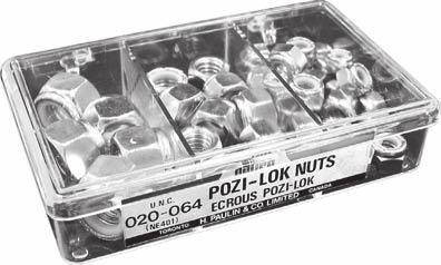 108 UNC Coarse 109 UNF Fine `POZI-LOK STOP NUTS ECROUS `POZI-LOK NYLON INSERT These prevailing torque locknuts offer excellent vibration resistance and a wide range of adjustment.
