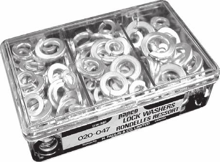 GARAGE ASSORTMENTS Garage Assortments are available in transparent plastic containers. You can see your stock of small fasteners it is kept neat and handy.