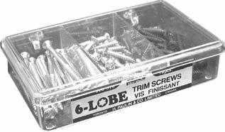 231 6-LOBE TRIM SCREWS VIS FINITION 6-LOBE METRIC STAINLESS STEEL TAPPING SCREWS Used on automotive trim, headlight and tail-light bezels and many other vehicle and appliance applications.