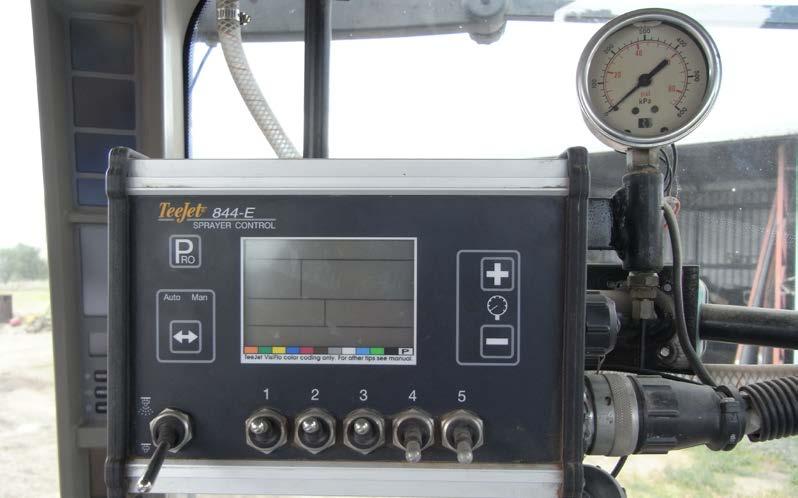 PAGE 8 To be able to monitor pressure while you are driving it is useful to have a pressure gauge that measures pressure in the spray line mounted outside of the cab.