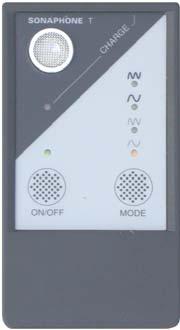 Ultrasonic transmitter SONAPHONE T The ultrasonic transmitter SONAPHONE T sends continuously ultrasonic waves.