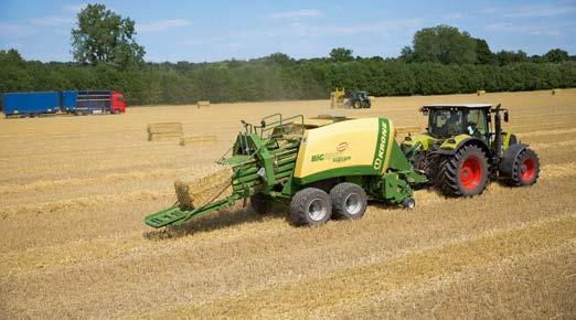 Get the field cleared fast Harvesting a crop that yields 4 tonnes of straw per hectare and producing 500 kg (1,102 lbs) bales rather than the 400 kg (882 lbs) from a conventional big baler cuts the