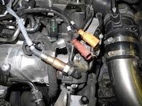 Unscrew the oxygen sensor from the DPF and set aside but do not