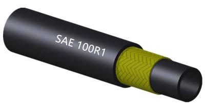SAE 100R1 Steel Wire Reinforced Hydraulic Rubber Hose Tube: An inner tube is made of oil resistant synthetic rubber. Reinforcement: A single steel wire braid reinforcement.