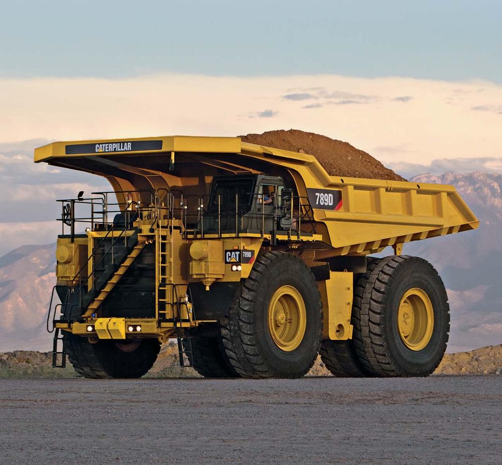 789D Mining Truck Engine (options) Weights Approximate Engine Model Cat 3516C EUI Gross Machine Operating Weight (GMW) 324 319 kg 715,000 lb Gross Power SAE J1995 1566 kw 2,100 hp Operating