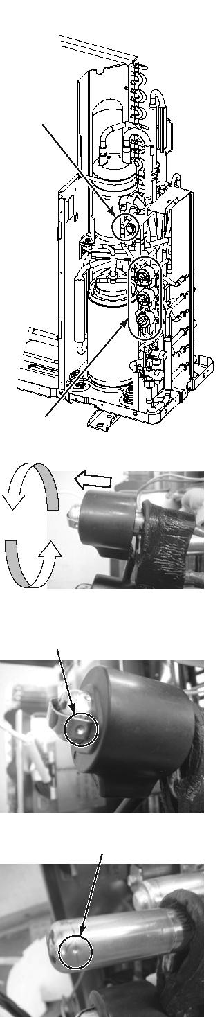 Detachment 1)Perform work of Detachment 1 of 1. 2)Turn the coil clockwise (counterclockwise) and then remove it from PMV main unit.