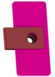 X. LICENSE PLATE INSTALLATION Option 1: Channel Mount 1) Clip item (1) onto license plate tab (shown in pink).