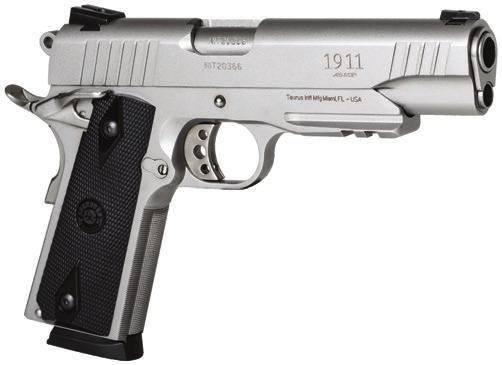 SEE COMPLETE LIST OF ITEMS AND SPECIFICATIONS ON PAGE 32 TAURUS 1911 CALIBER 9MM LUGER 45 AUTO CAPACITY 9 8 ACTION TYPE SAO ITEM NUMBER 1-191109-SS1 Matte Black or Matte Stainless Forged Ordnance