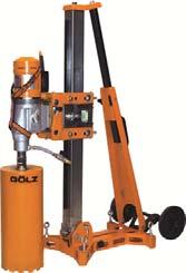 quick change system Combined slide and roller bearing carriage Stroke: 750mm Inclusive Tool and fastening kit Two speed handle Complete drill rig with: Angle drilling device, adjustable up to 45