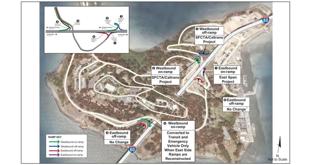 Figure 2: Proposed Treasure Island Ramp Configuration Source: Treasure Island/Yerba Buena Island Redevelopment Project Draft Environmental Impact Report The TITIP includes the following projects to