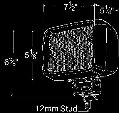 stud 64891 Flood 63211-5 Flood 63221-5 Halogen, Spot 63231-5 Trapezoid 64890 Housing only Material: Rubber