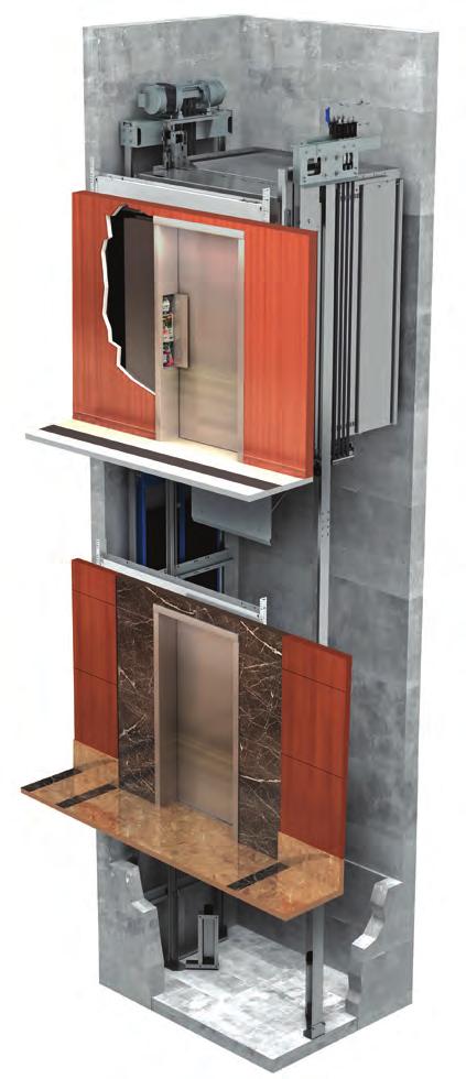 compact controller The Gen2 system controller is compact enough to fit inside the wall of the top elevator landing.
