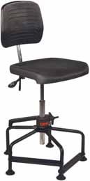 Backrest angle adjusts 20 and height 5" with convenient lockdown knobs. Two level footrest. Seat Height: 20"- 31" No.