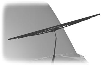 Changing the Windshield Wiper Blades Note: The windshield wiper blades are different in